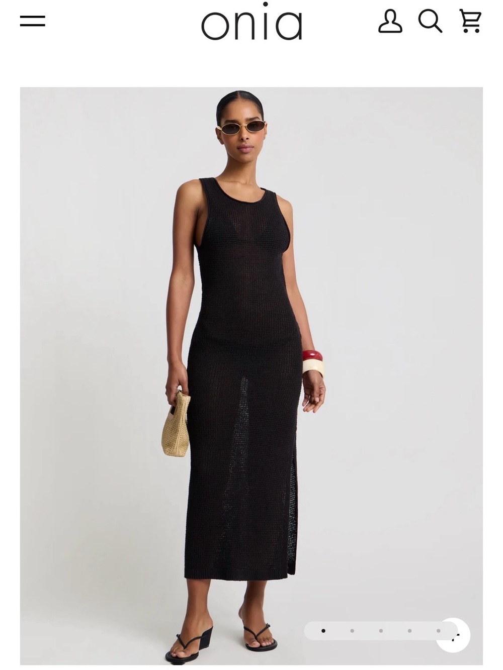 Linen Knit Scoop Back Maxi Dress
